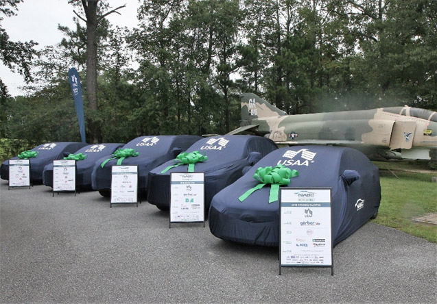 five deserving Georgia veterans and their families were honored at the National Museum of the Mighty Eighth Air Force in Savannah, GA, and presented with National Auto Body Council Recycled Rides® vehicles, all donated by USAA