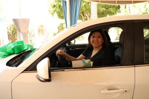 Celina De la Torre, a single mother of two and recipient of a fully refurbished 2019 Acura RDX
